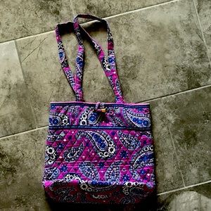 Vera Bradley tote pink,blue and lavender paisley